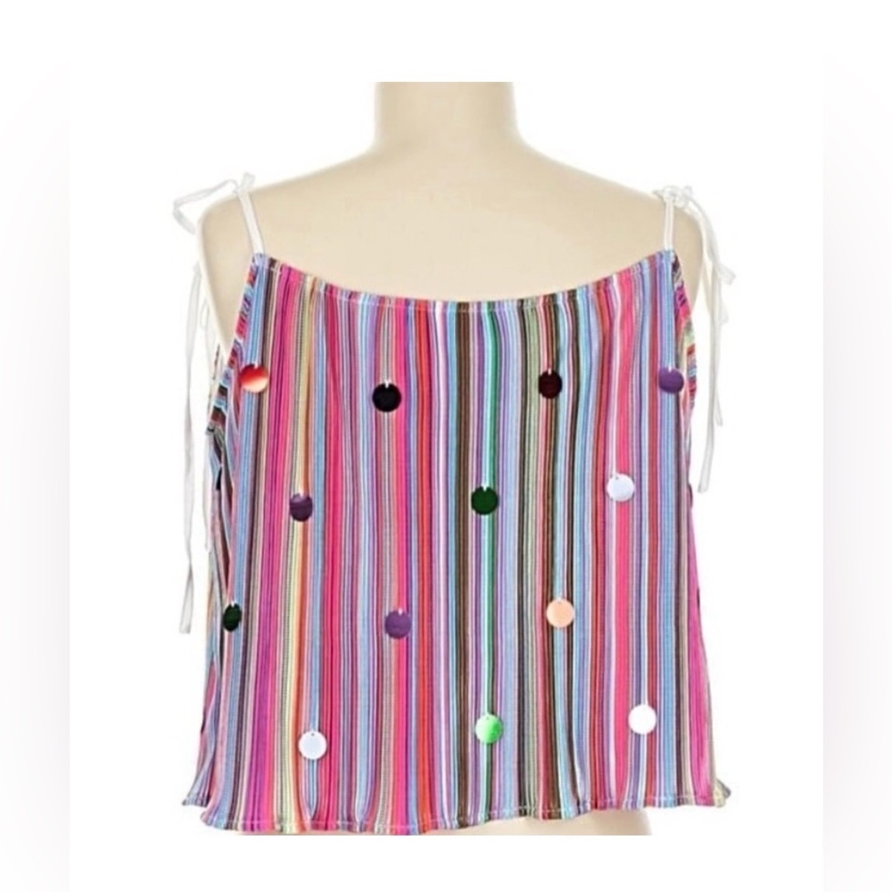 QUEEN OF SPARKLES Multicolor Striped Blouse